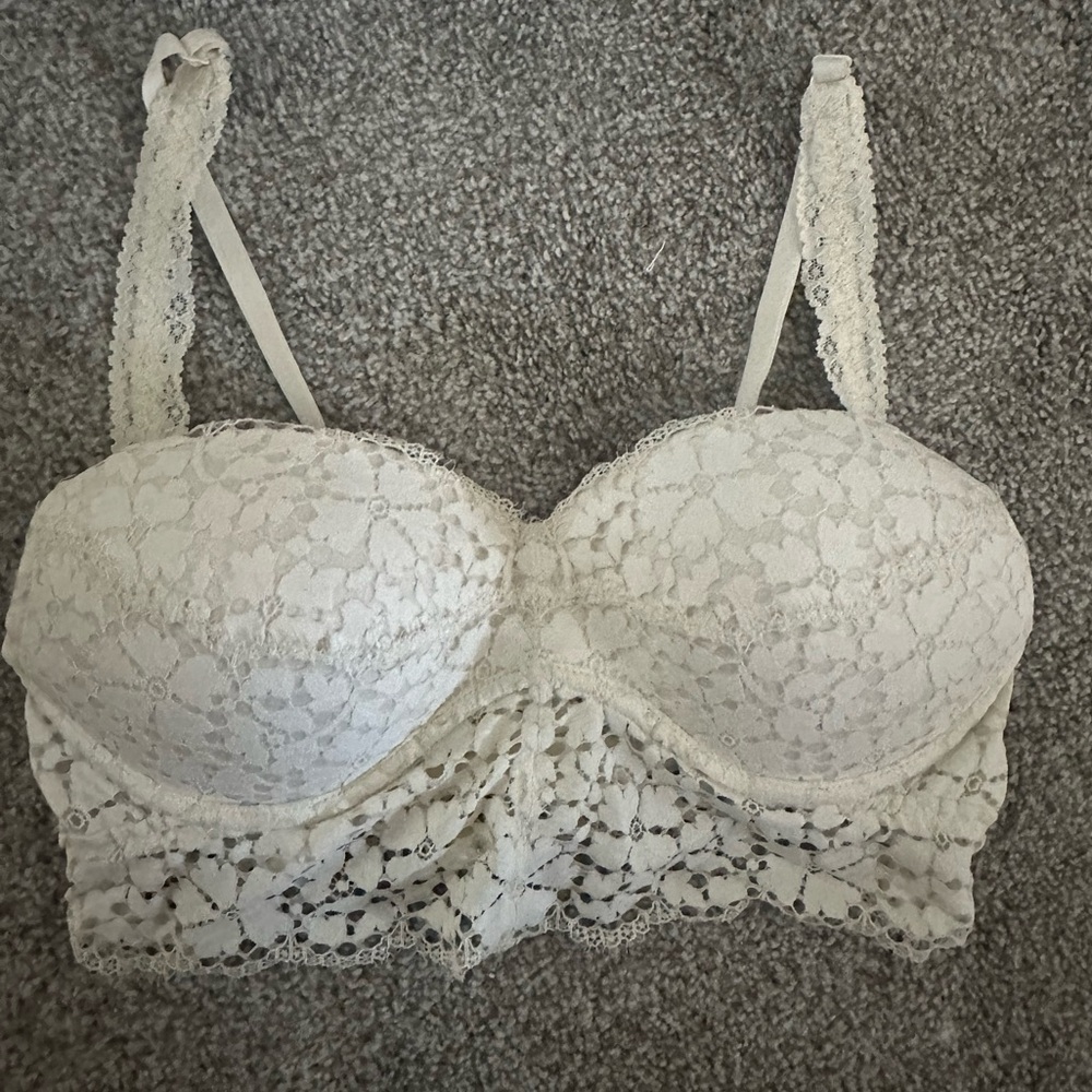 White lace bralette